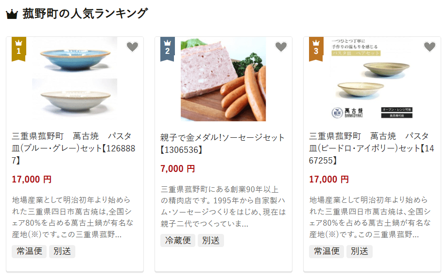 菰野町のふるさと納税