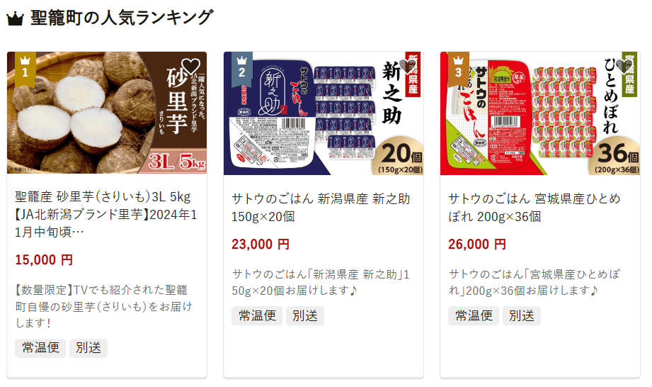 聖籠町のふるさと納税