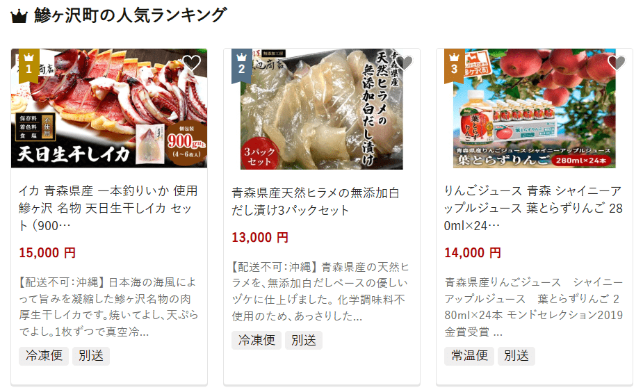鰺ヶ沢町のふるさと納税