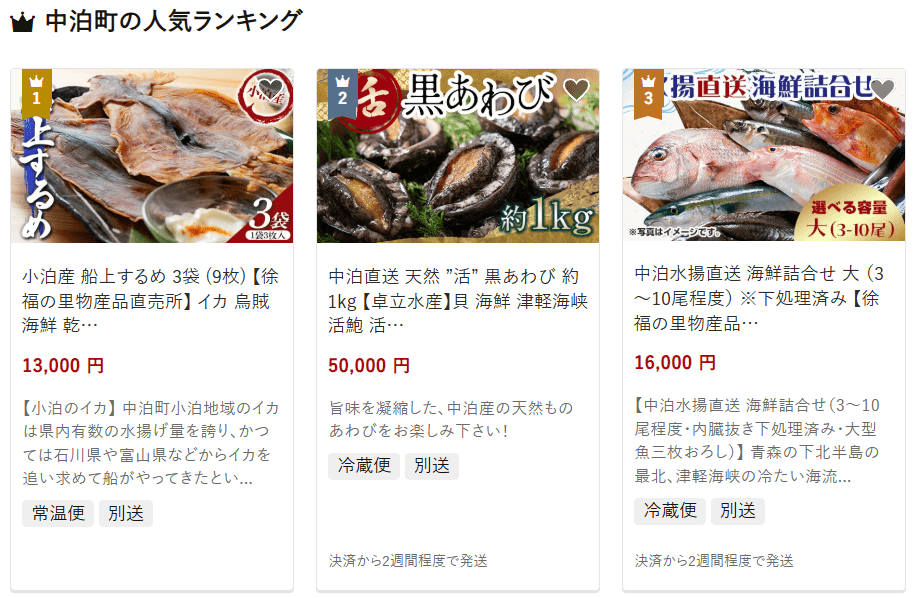 中泊町のふるさと納税