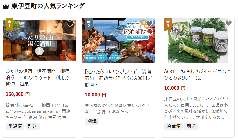 東伊豆町のふるさと納税