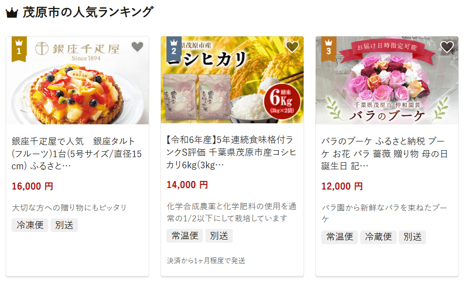 茂原市のふるさと納税