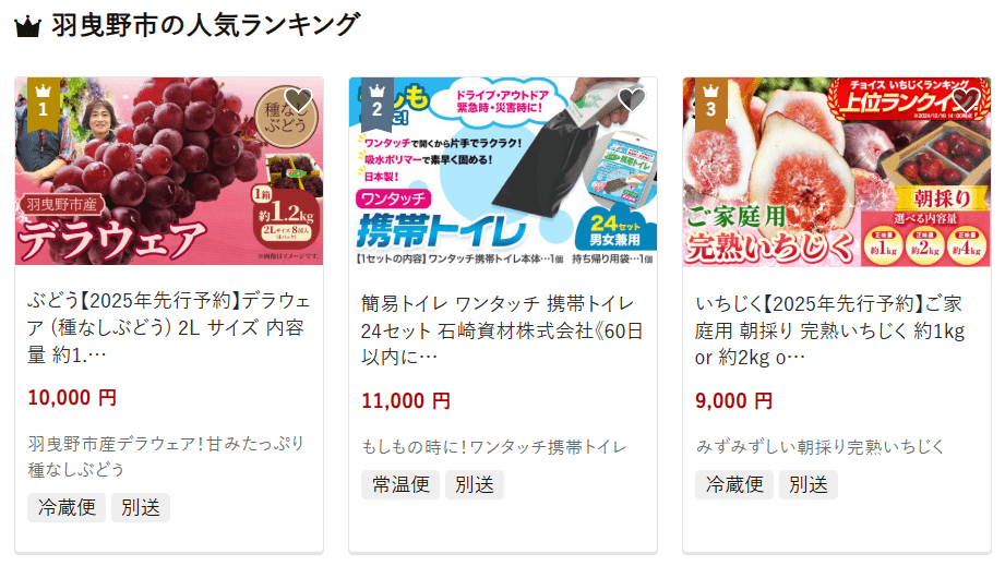 羽曳野市のふるさと納税