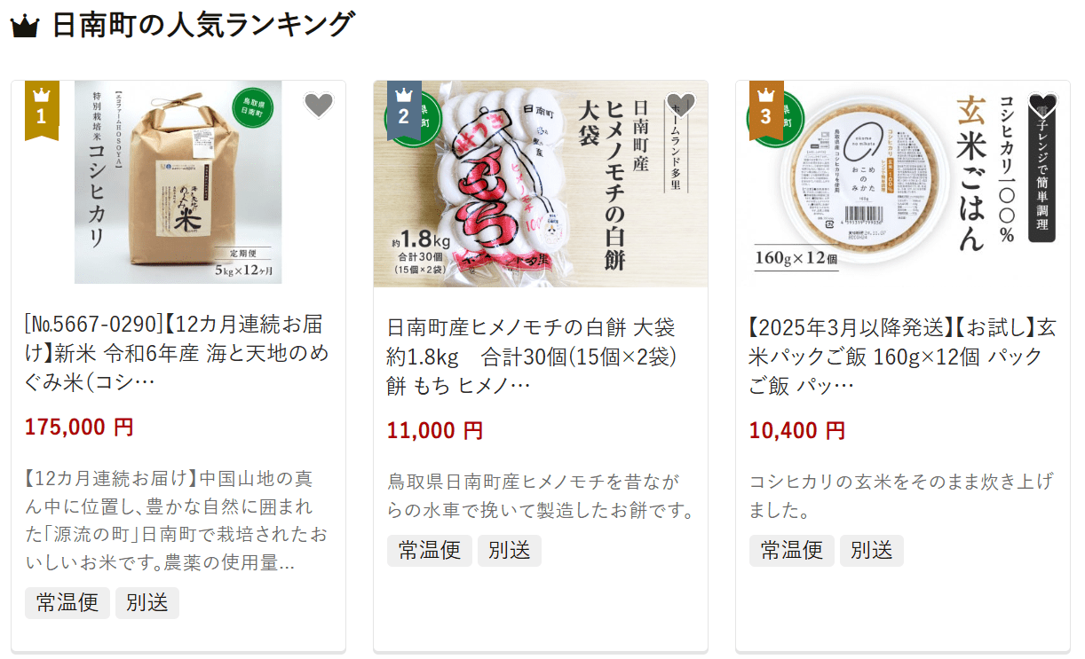 日南町のふるさと納税