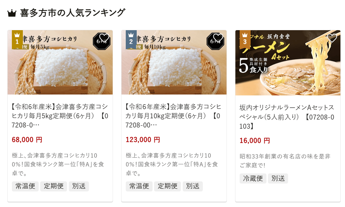 喜多方市のふるさと納税