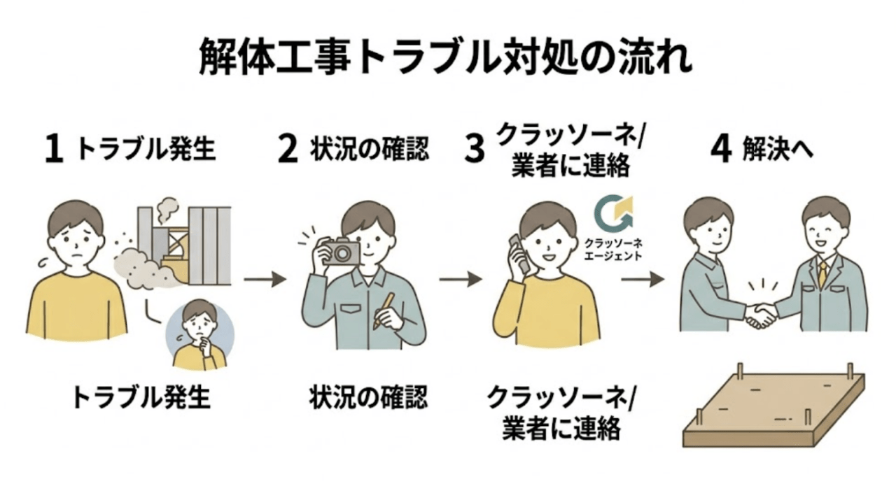 トラブル対処の流れ