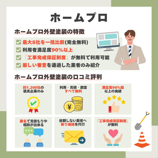 ホームプロの特徴と口コミまとめ