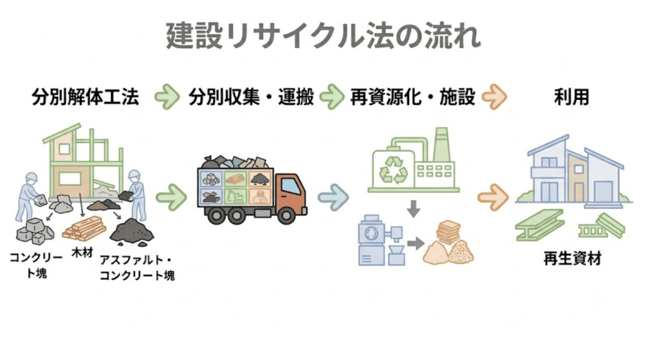 建設リサイクル法による分別解体の義務
