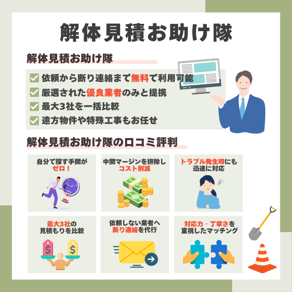 解体見積お助け隊の特徴と口コミまとめ