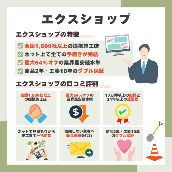 エクスショップの特徴・口コミまとめ
