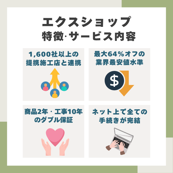 エクスショップの特徴