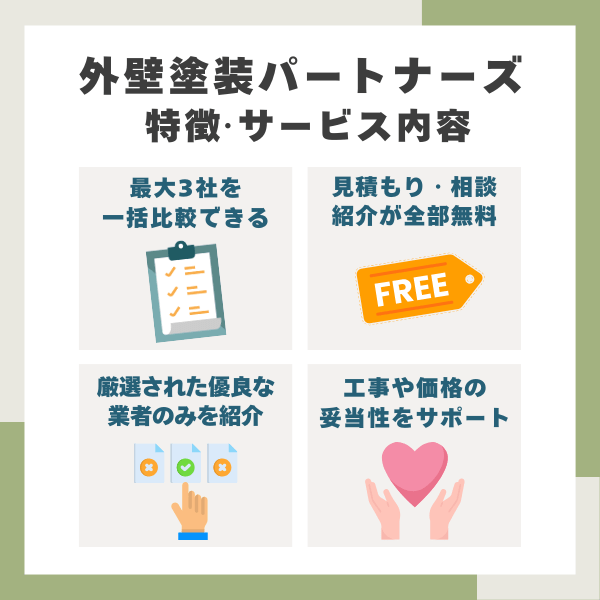 外壁塗装パートナーズの特徴まとめ