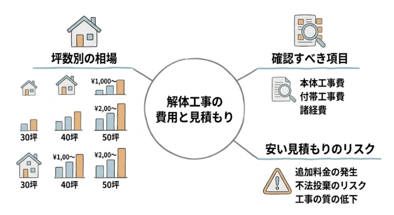 解体工事の費用相場と見積もりの読み方