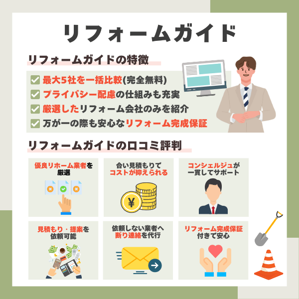 リフォームガイドの特徴と口コミまとめ