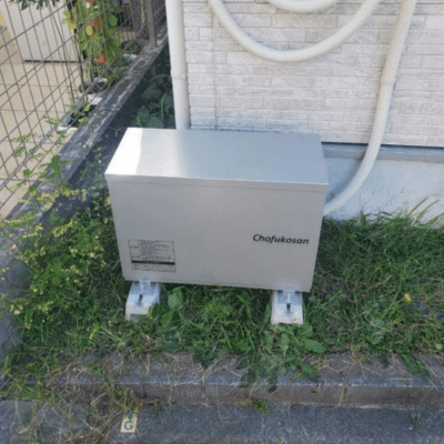 ECODAの蓄電池の家の角の写真