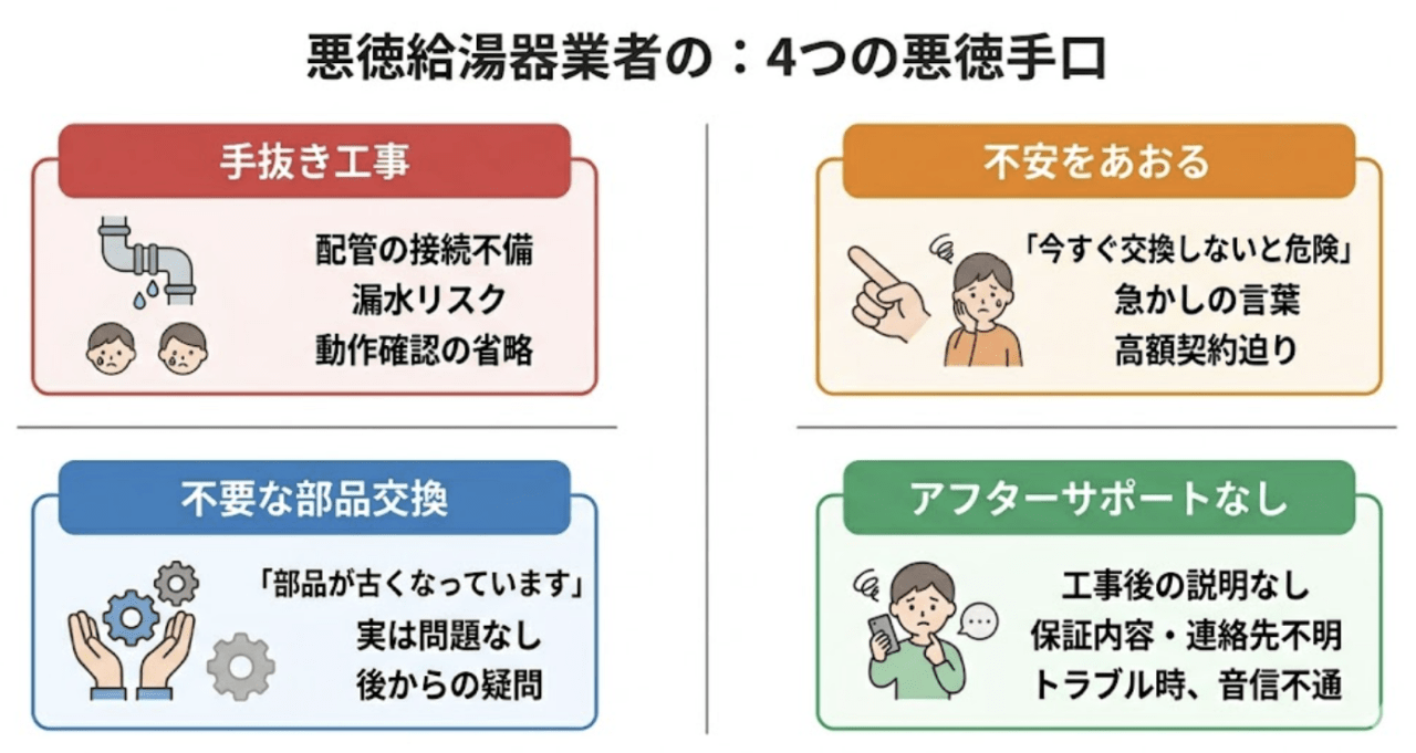 悪徳業者の手口と見分け方