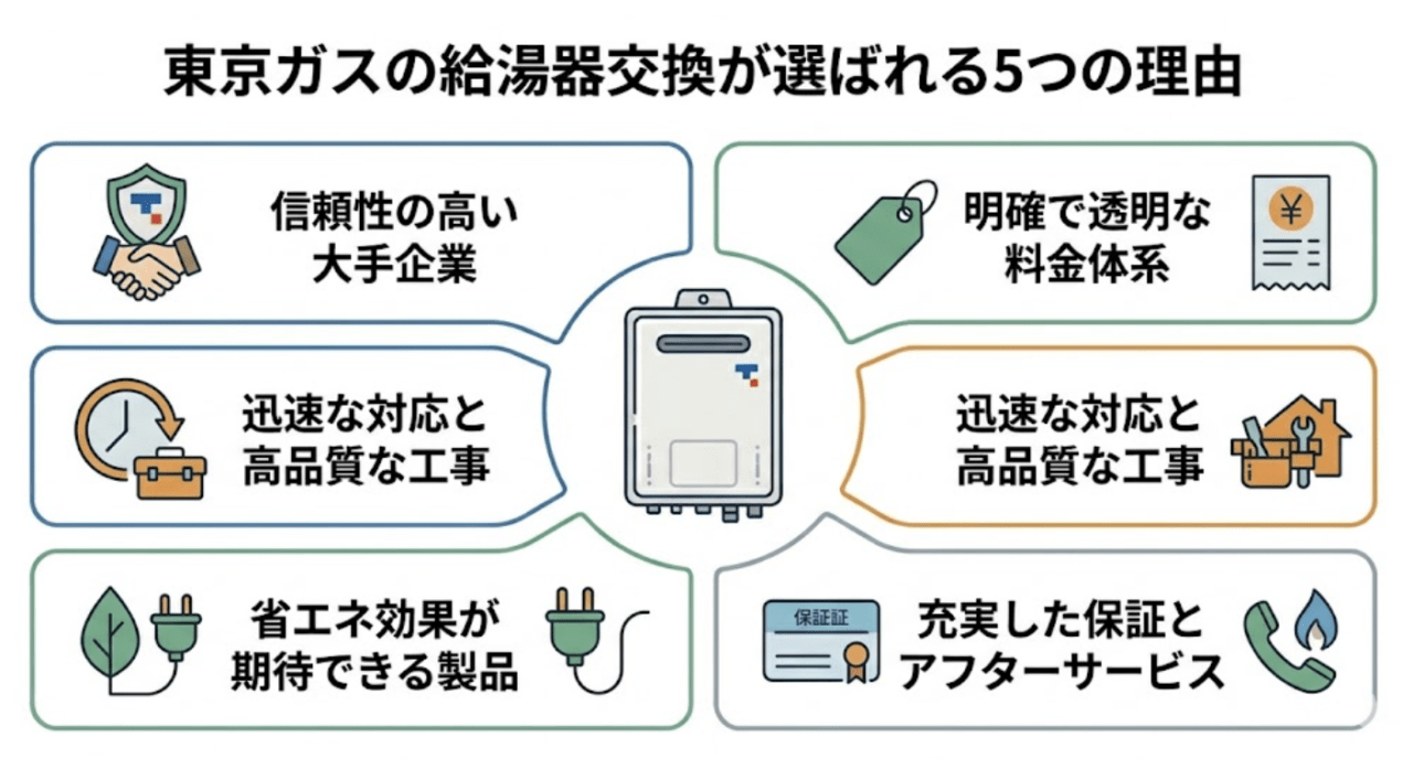 東京ガスの給湯器交換の口コミ評判まとめ