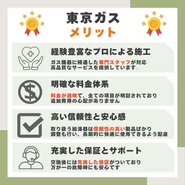 東京ガスの給湯器交換のメリット