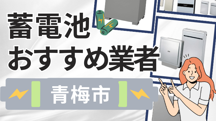 青梅市の蓄電池設置業者おすすめ10選！口コミや料金相場、補助金を解説