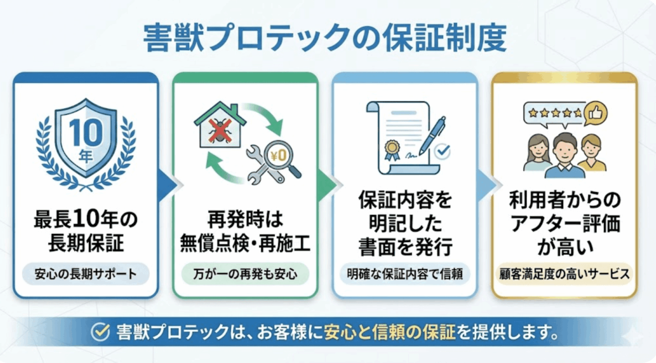 害獣プロテックの保証制度