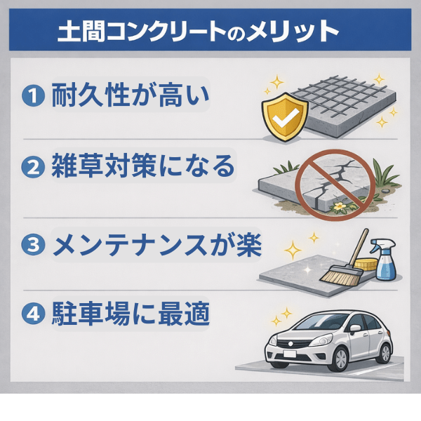 土間コンクリートのメリット