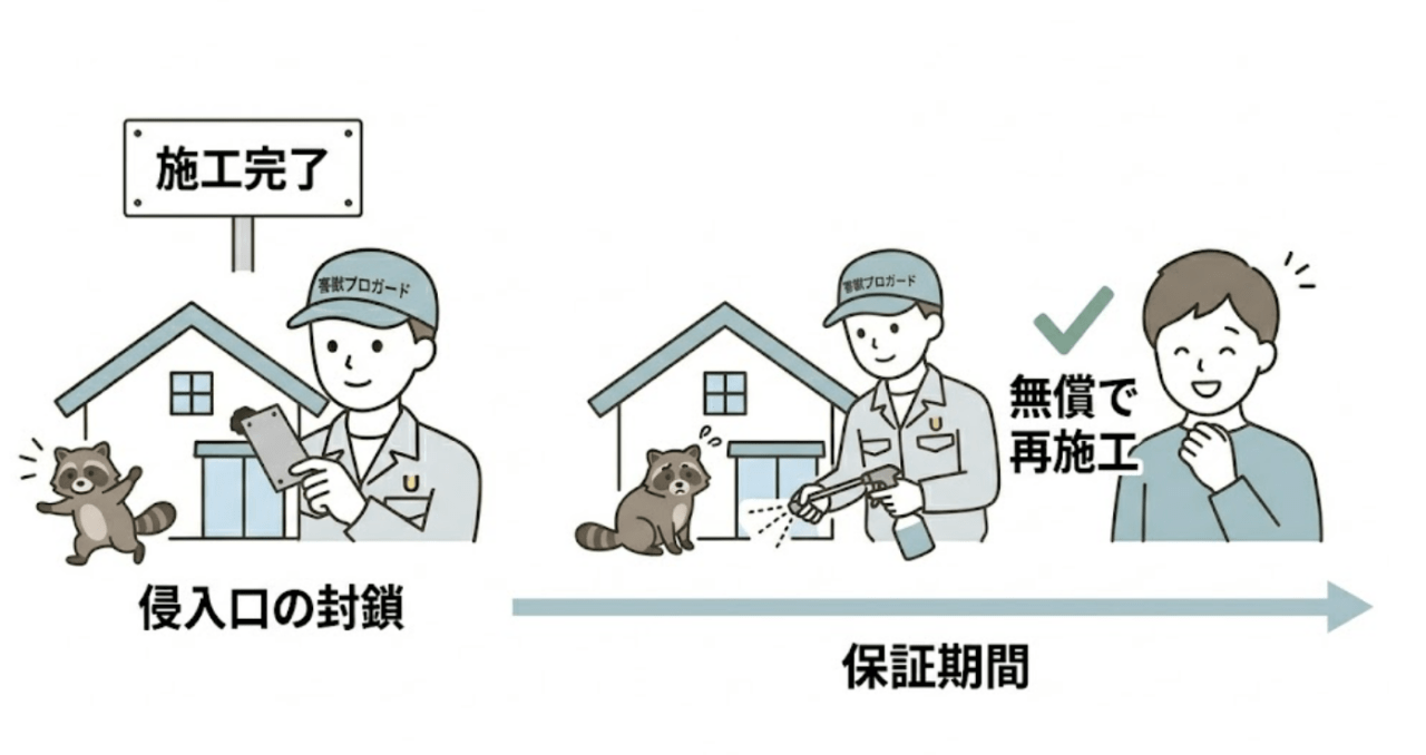 害獣プロガードの保証制度
