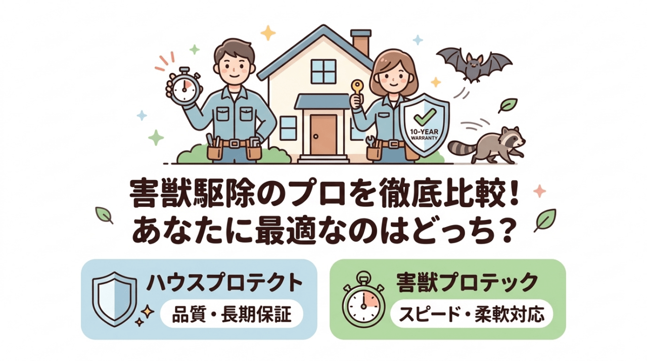 害獣プロテックとハウスプロテクトを比較！我が家の最適解は？