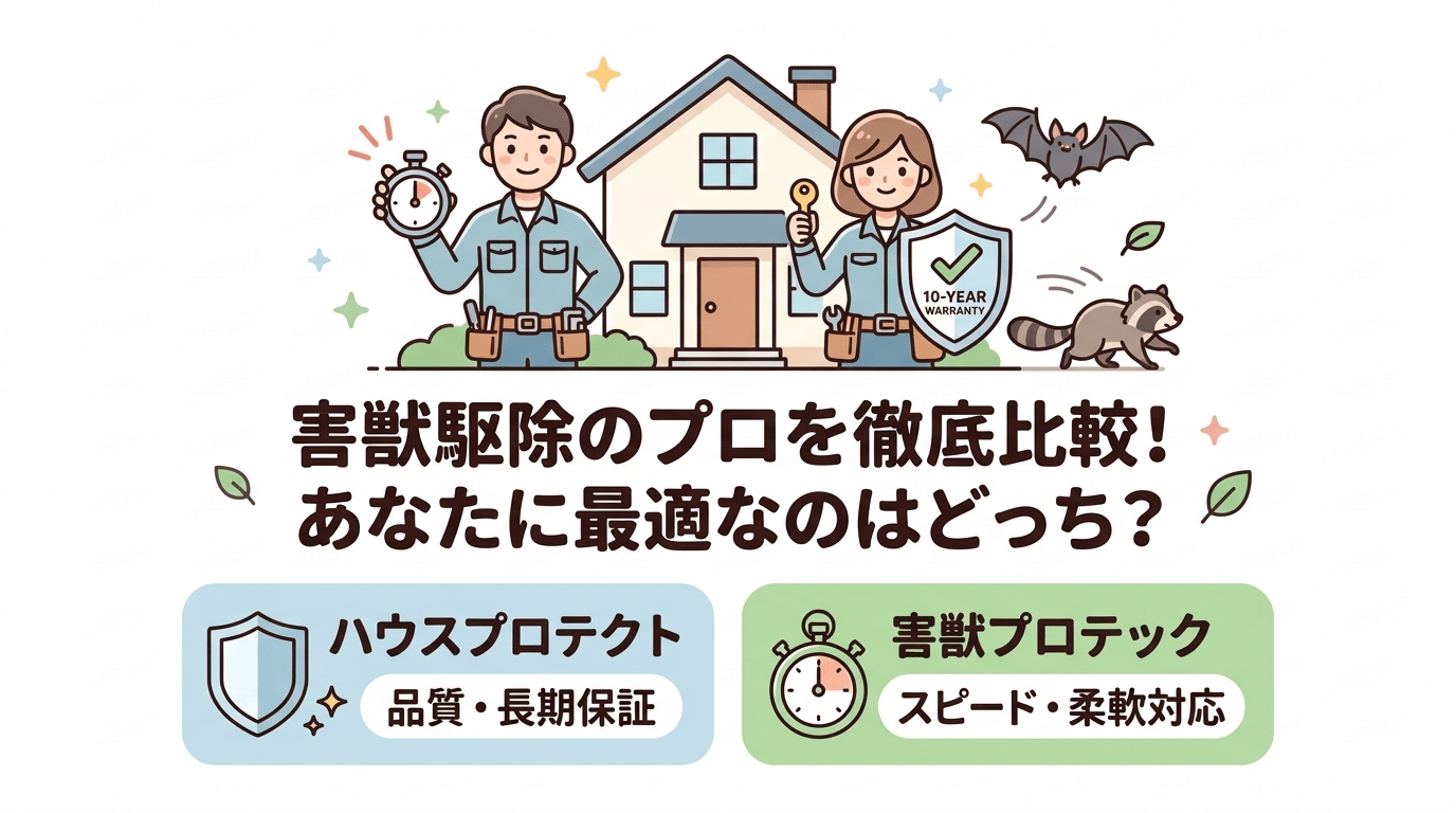 害獣プロテックとハウスプロテクトを比較！我が家の最適解は？