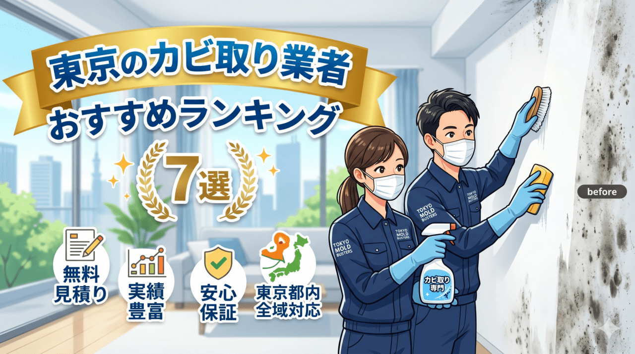 東京のカビ取り業者おすすめランキング7選