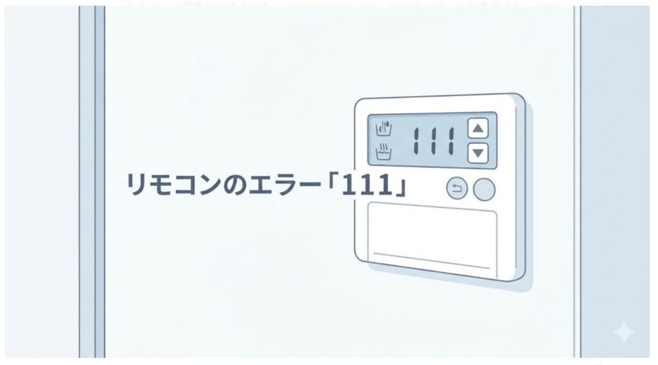 リモコンには「111」のエラーコードが表示