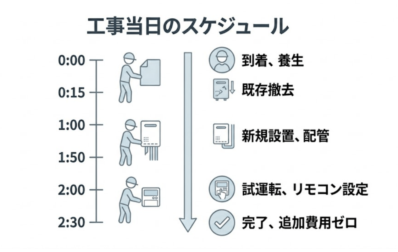 工事当日のスケジュール
