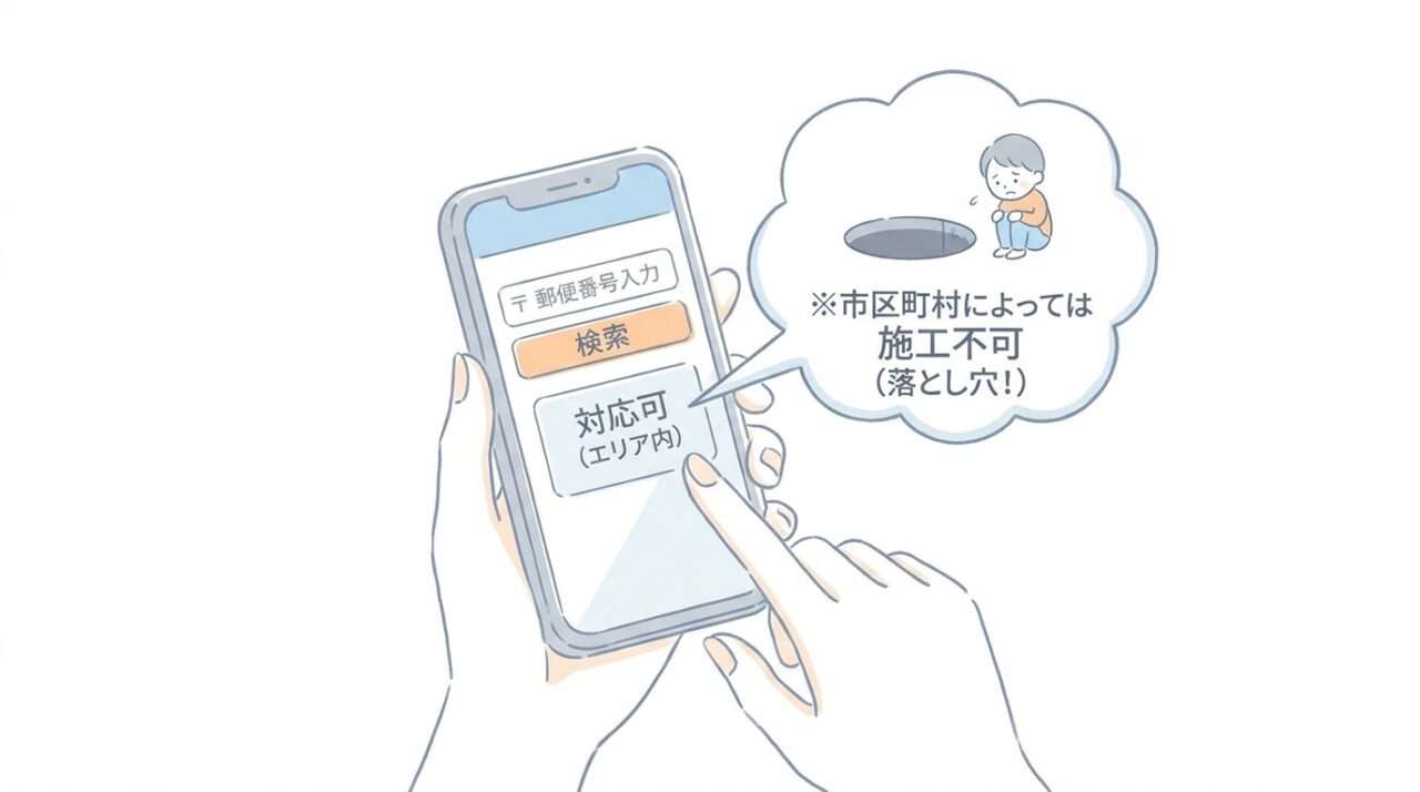 対応エリアが限定的